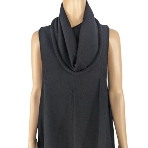 Alice + Olivia Black Sleeveless Wool and Cashmere Blend Cowl Neck Sweater S - Picture 4 of 8